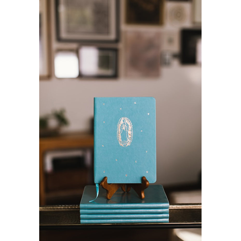 Turquoise Our Lady of Guadalupe Leatherette Journal