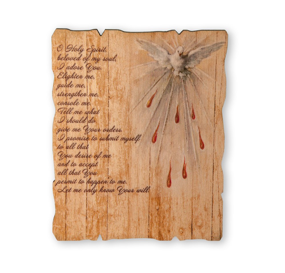 Holy Spirit Prayer Wooden Plaque