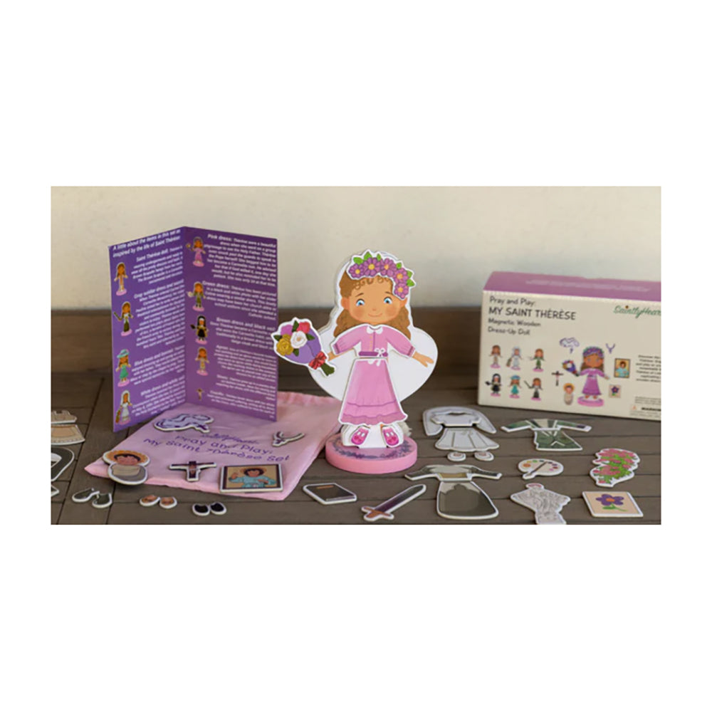 My St. Thérèse Magnetic Wooden Dress-Up Doll Set