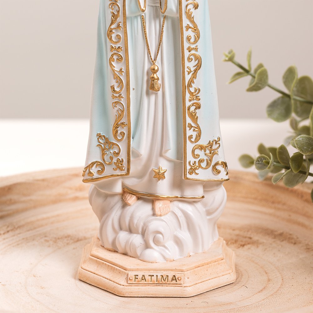 Delicate Our Lady of Fatima Statue - 7.8
