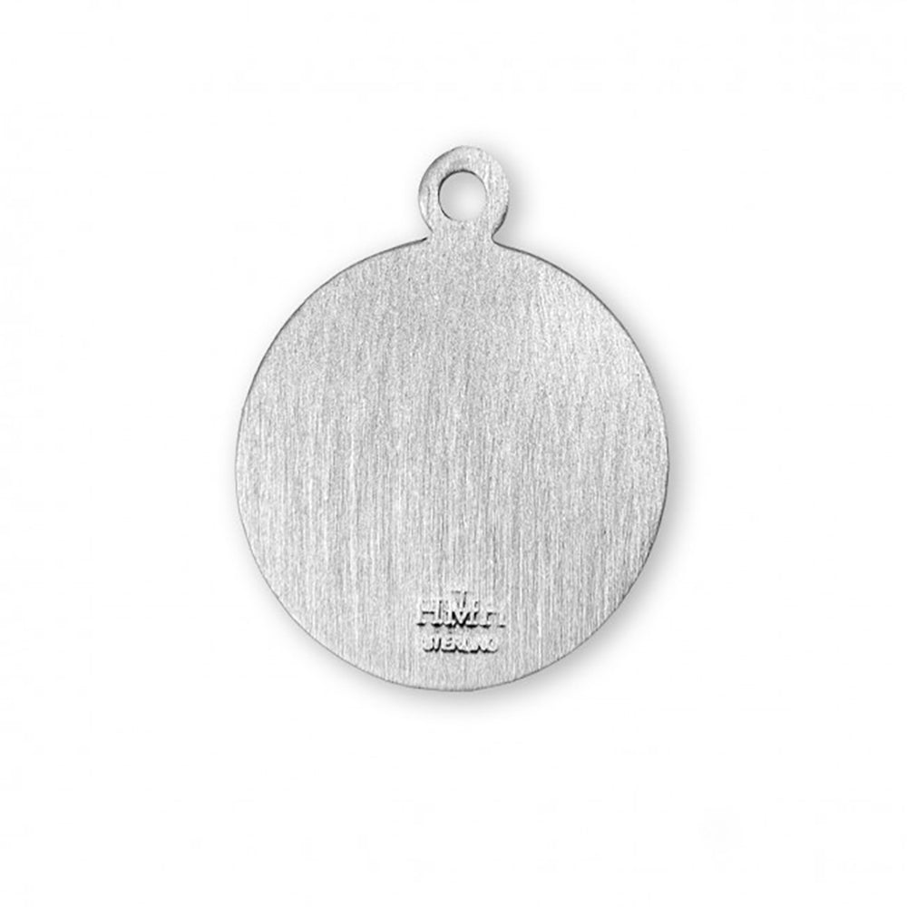 Petite Sterling Round St. Joan of Arc Medal Necklace
