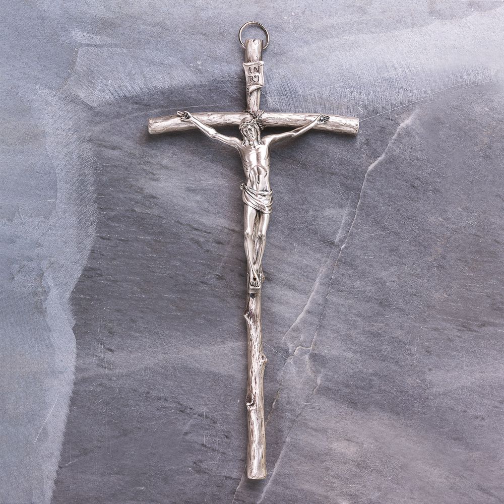 Silver Tree of Life Wall Crucifix - 11.8"