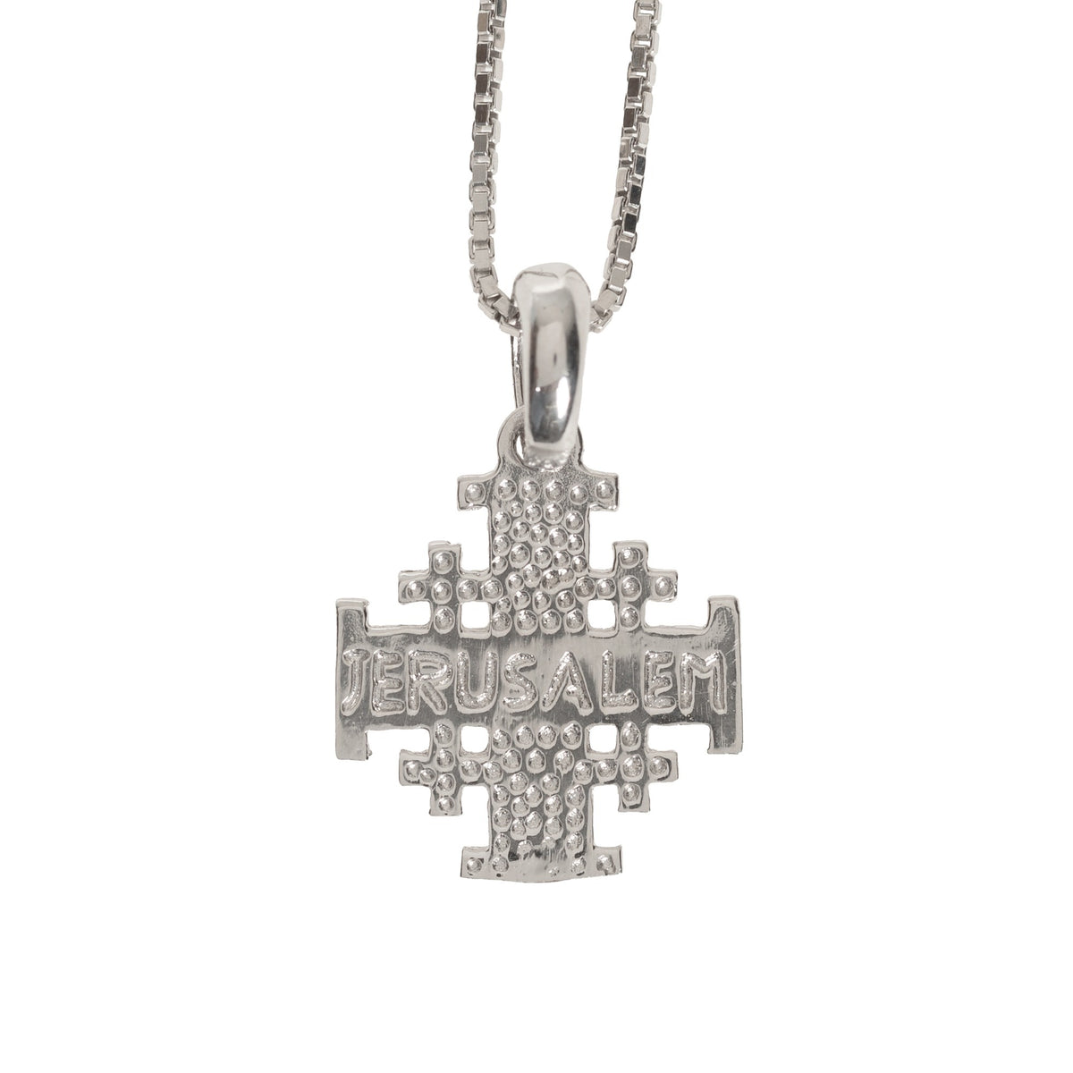 Italian Sterling Jerusalem Cross Necklace