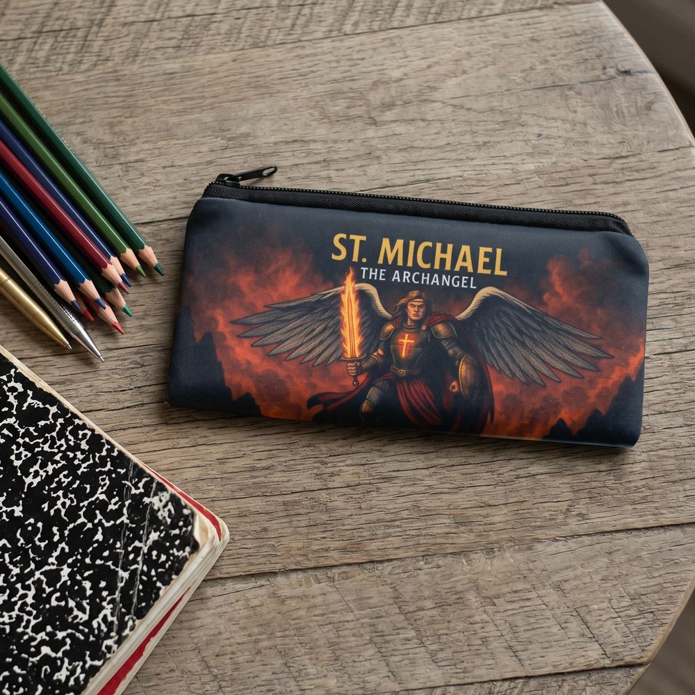 Personalized St. Michael Superhero Pencil Pouch