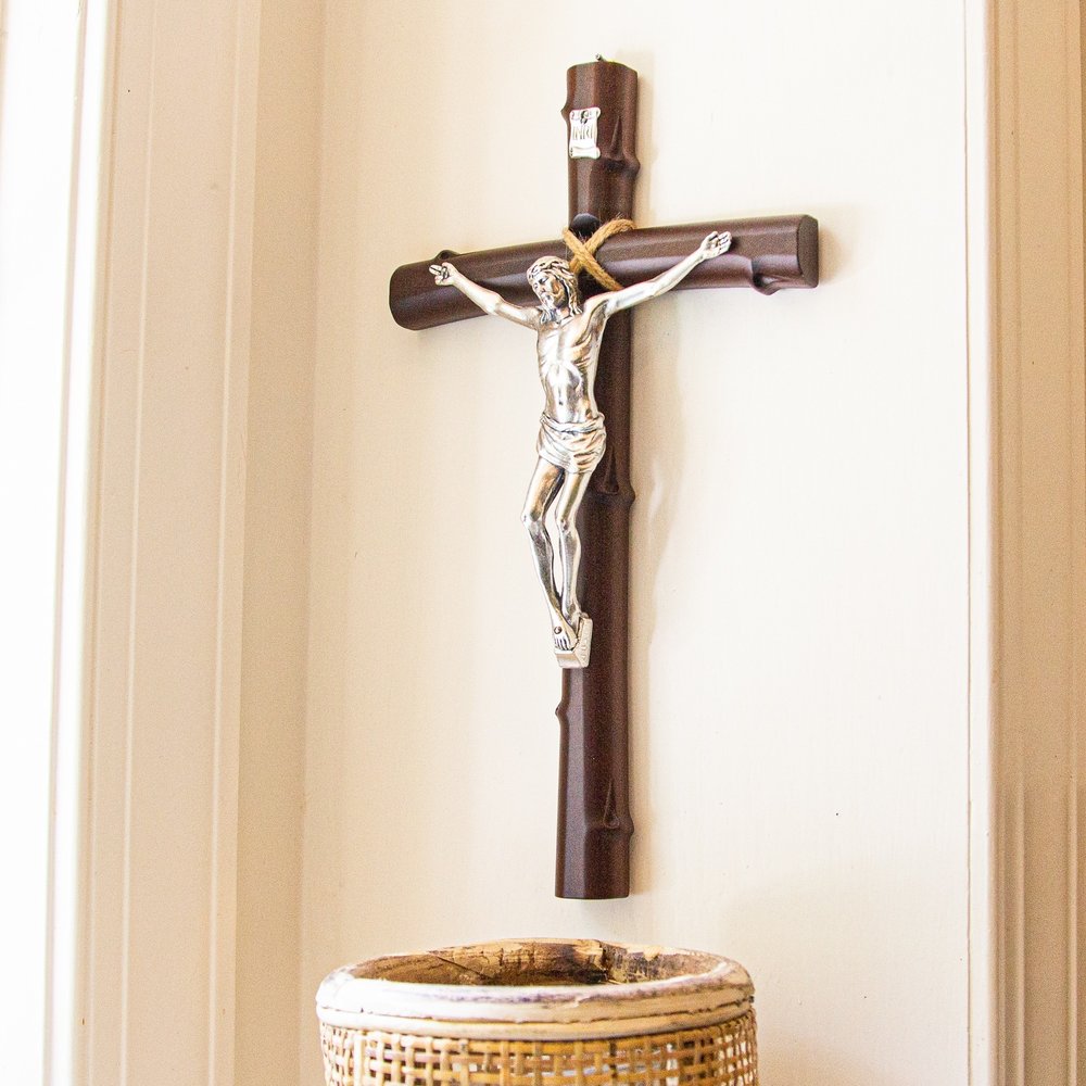 Italian Roped Crucifix - 12"