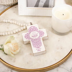 Personalized Immaculate Heart Filigree Home Blessing Cross