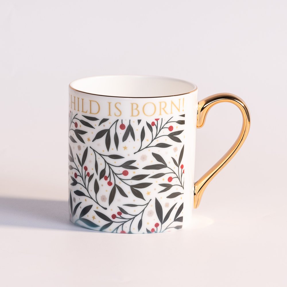 A Child is Born Bone China Christmas Mug