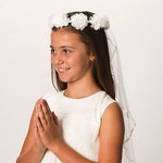 First Communion Veil w/ Flower Crown