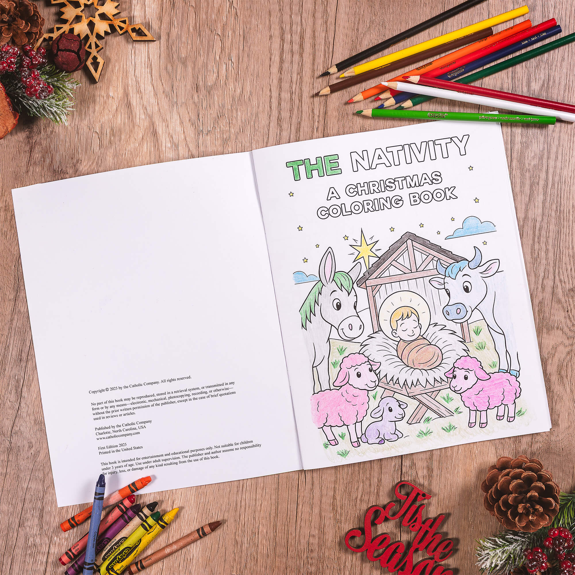 Advent to Christmas Devotional & Coloring Book Family Gift Set