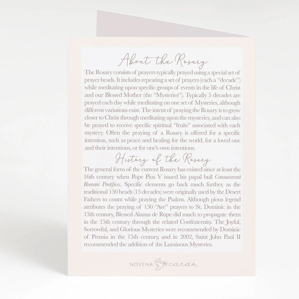 I Prayed a Rosary for  You Sunflower Bouquet Thank You Cards (4 Pack)