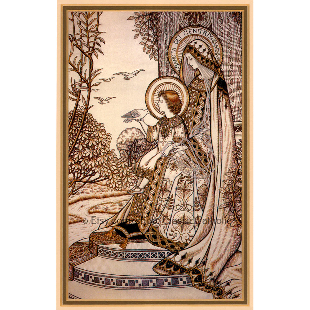 Unframed Litany of Loreto Embroidery Prints - Multiple Sets