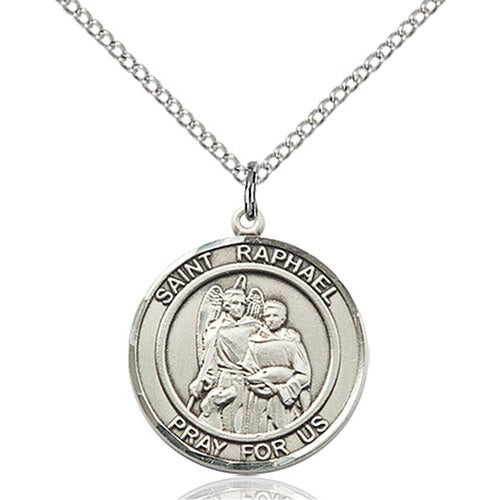 Sterling Silver St. Raphael the Archangel Pendant - 2507961