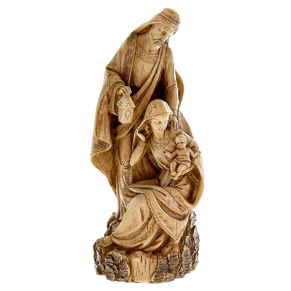 Holy Family Wood Look Statue - 9.5"