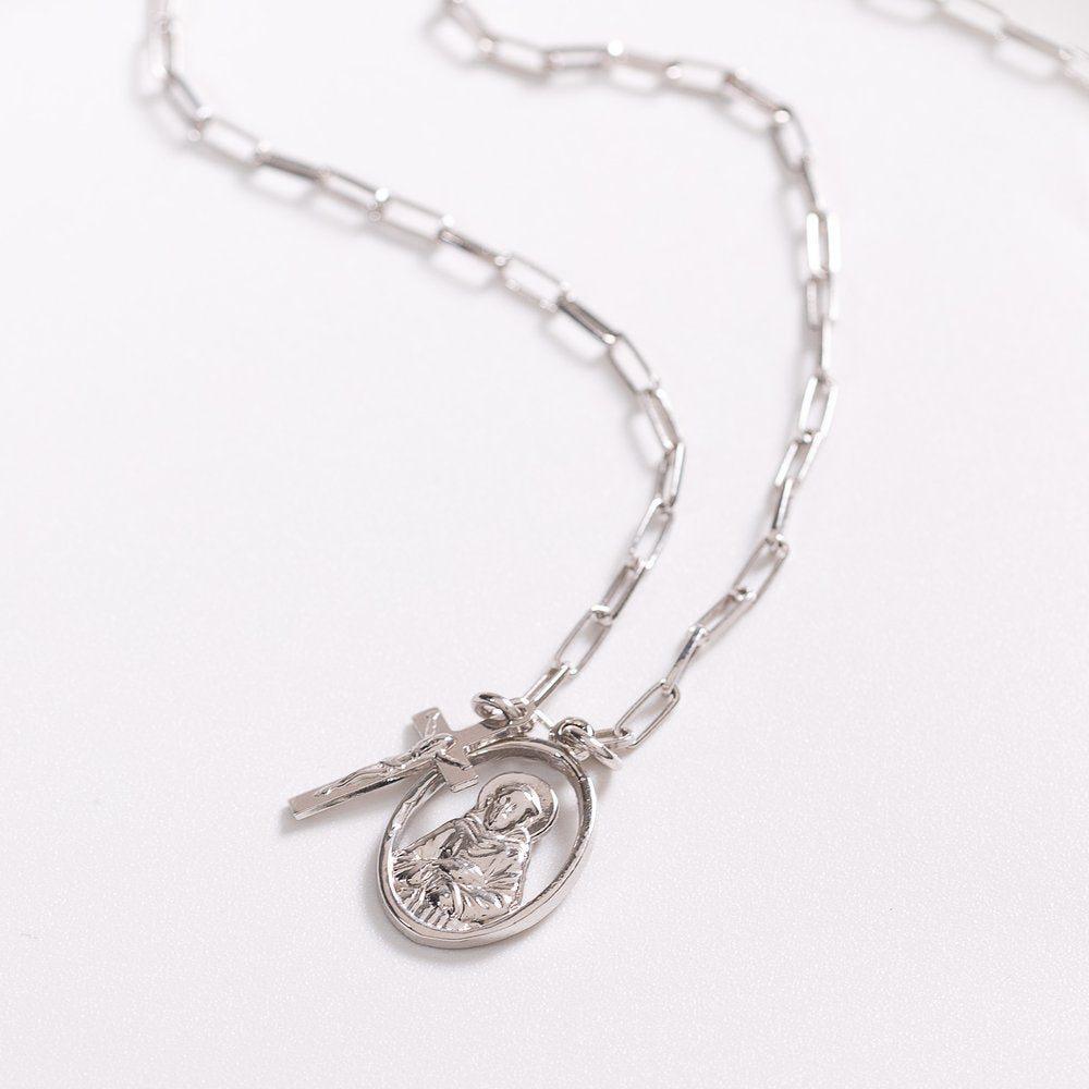 St. Francis Medal & Crucifix Necklace