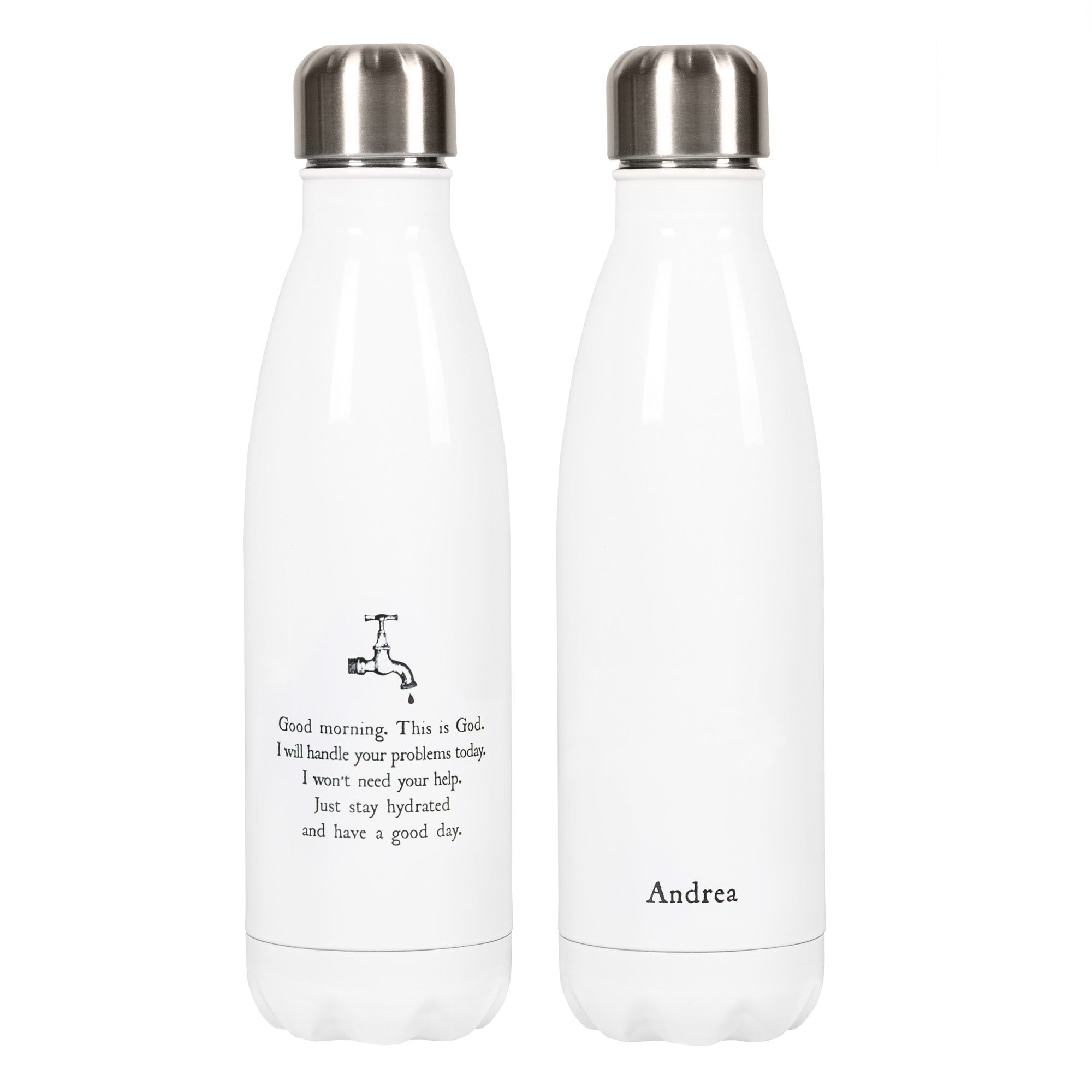 Personalized Good Morning from God Water Bottle