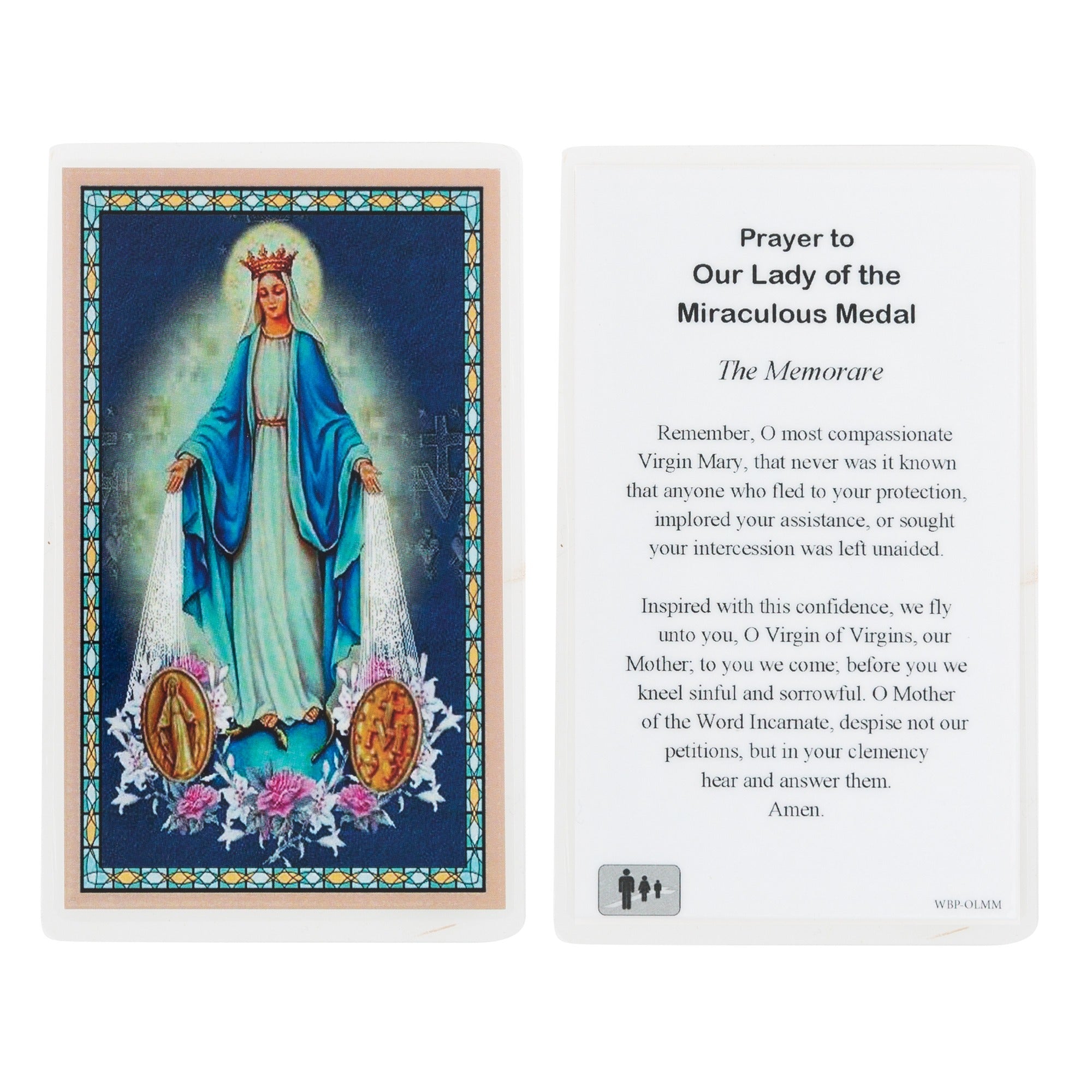Petite Gold Miraculous Medal with Prayer Card