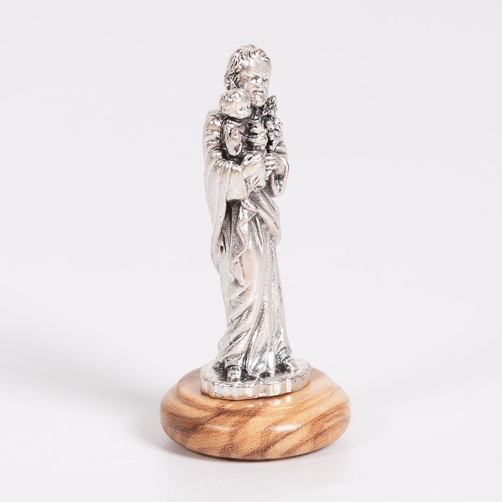 St. Joseph Figurine on Olivewood Base - 2.64"