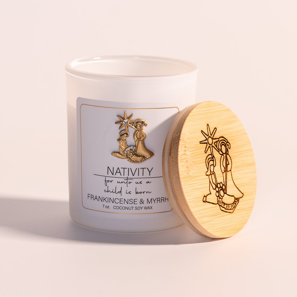 Nativity Blessing Candle - Frankincense & Myrrh