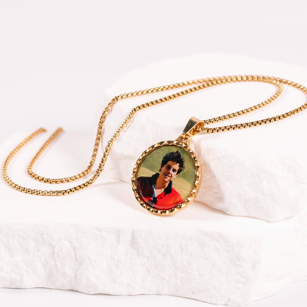 Personalized St. Carlo Acutis Round Picture Pendant Necklace