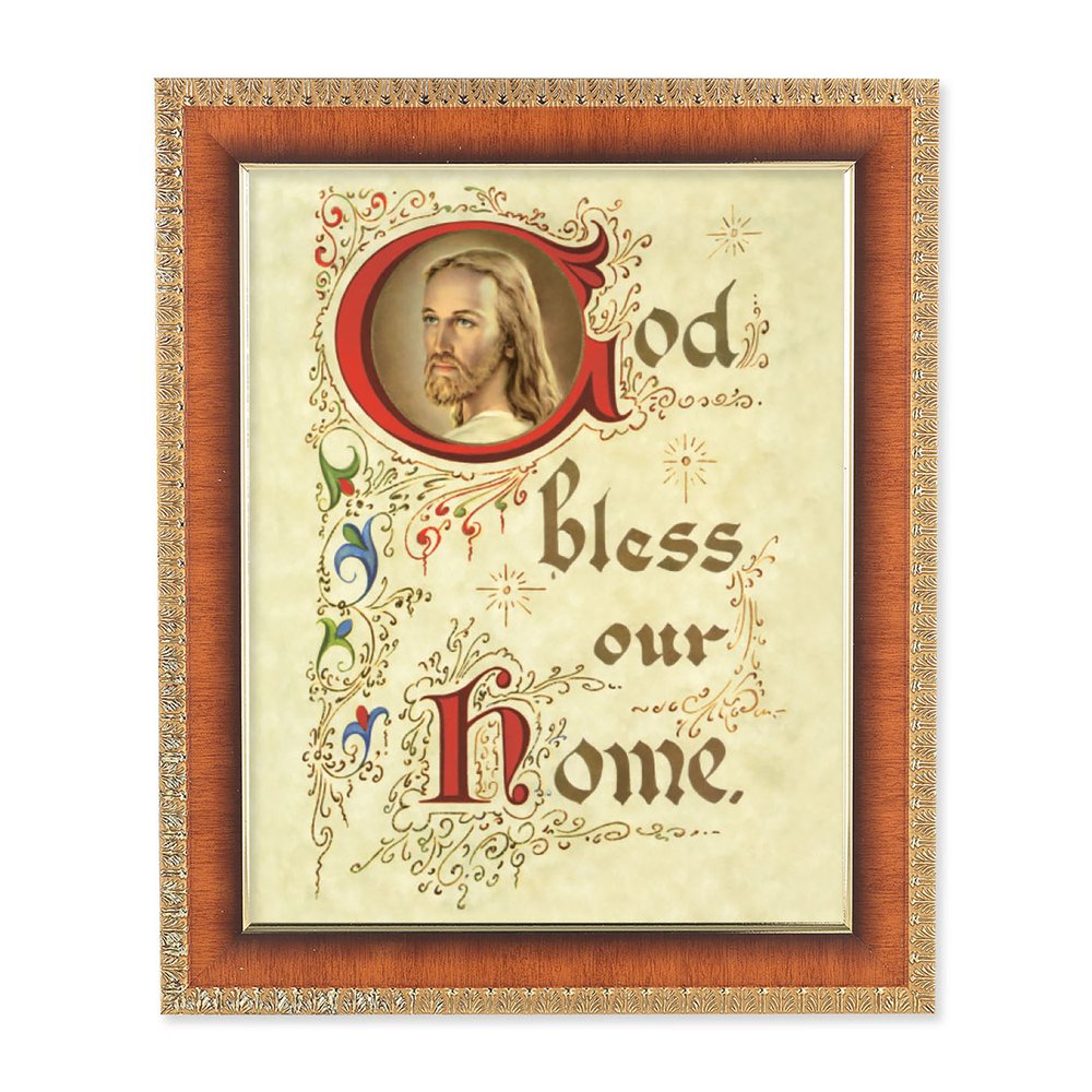 Home Blessing Tiger Cherry & Gold Framed Print  - 8" x 10"