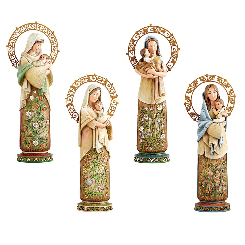 Madonna and Child Seasonal Statue Series - Set of 4
