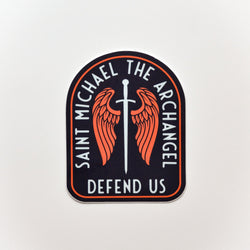 St. Michael Sword & Shield Vinyl Sticker