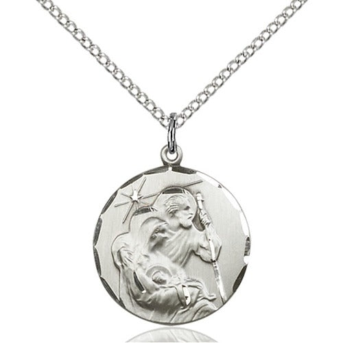Sterling Silver Holy Family Pendant