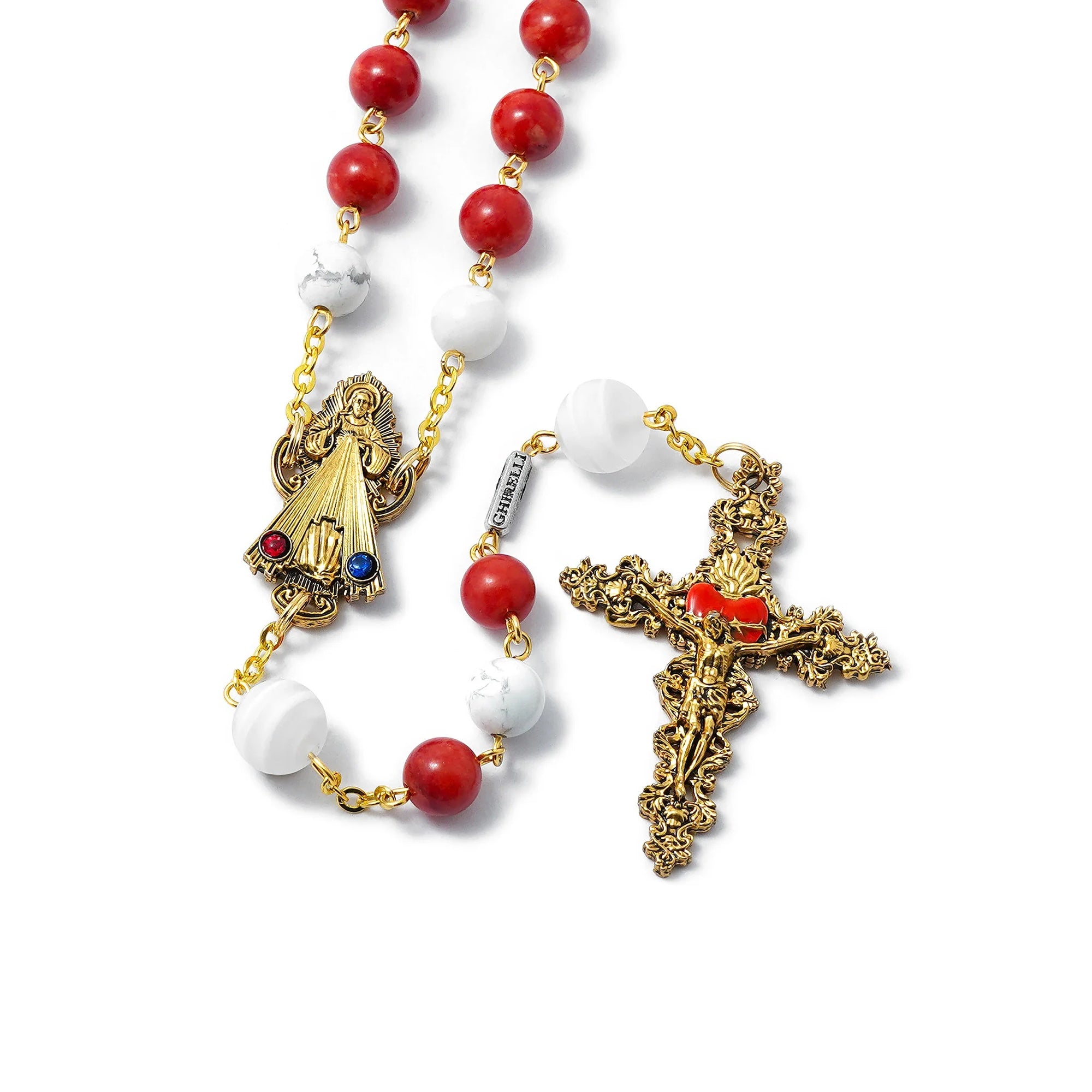 Murano Glass Divine Mercy Rosary