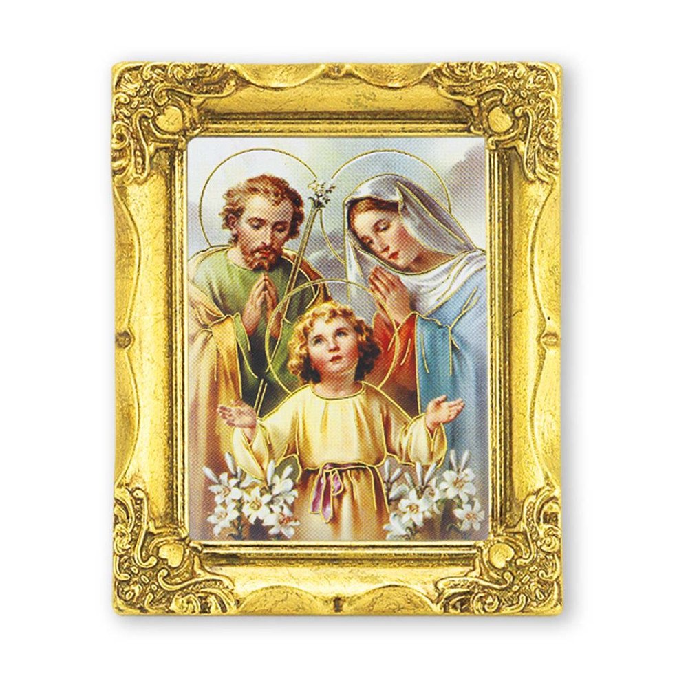 Miniature Holy Family Gold Framed Print - 3" x 2"