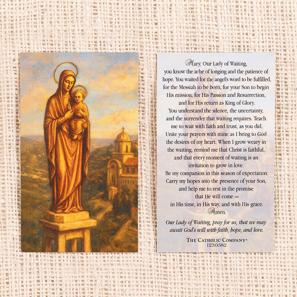 Our Lady of Waiting Prayer Card