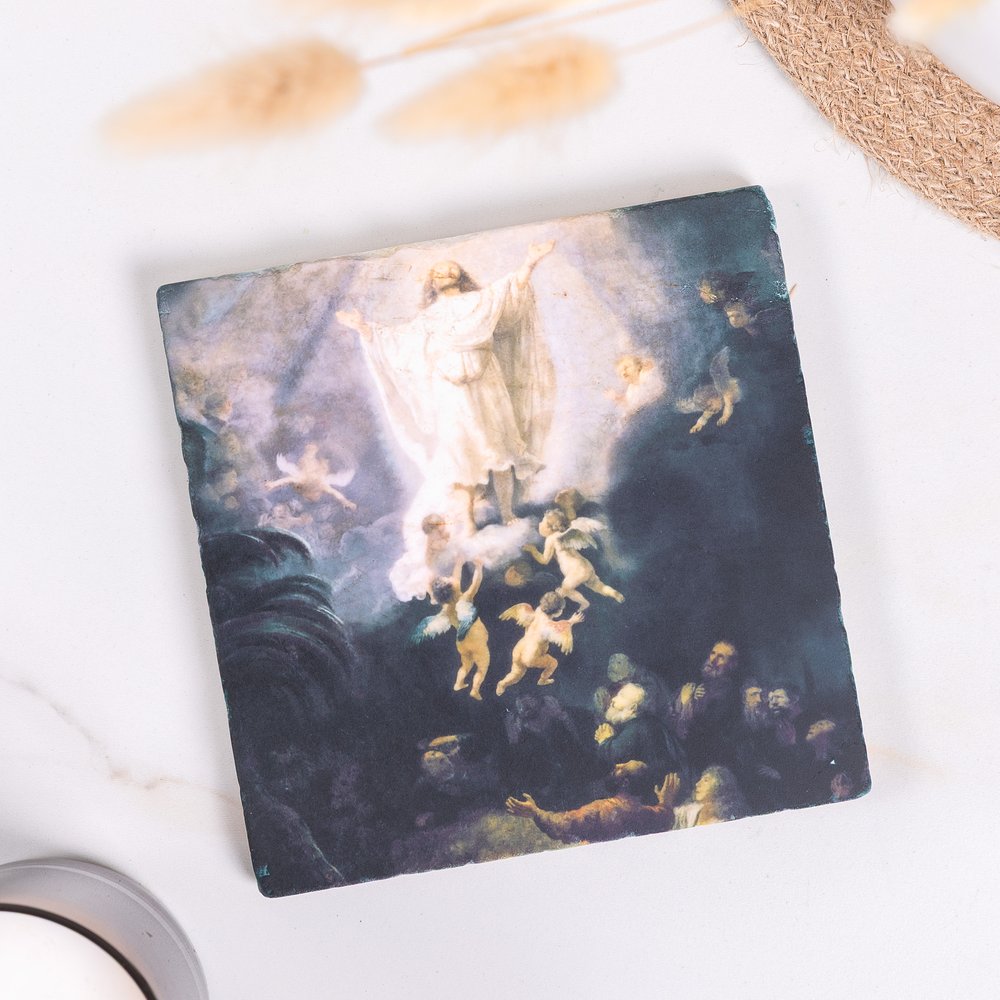 Rembrandt's Ascension Tumbled Stone Tile - 6" x 6"