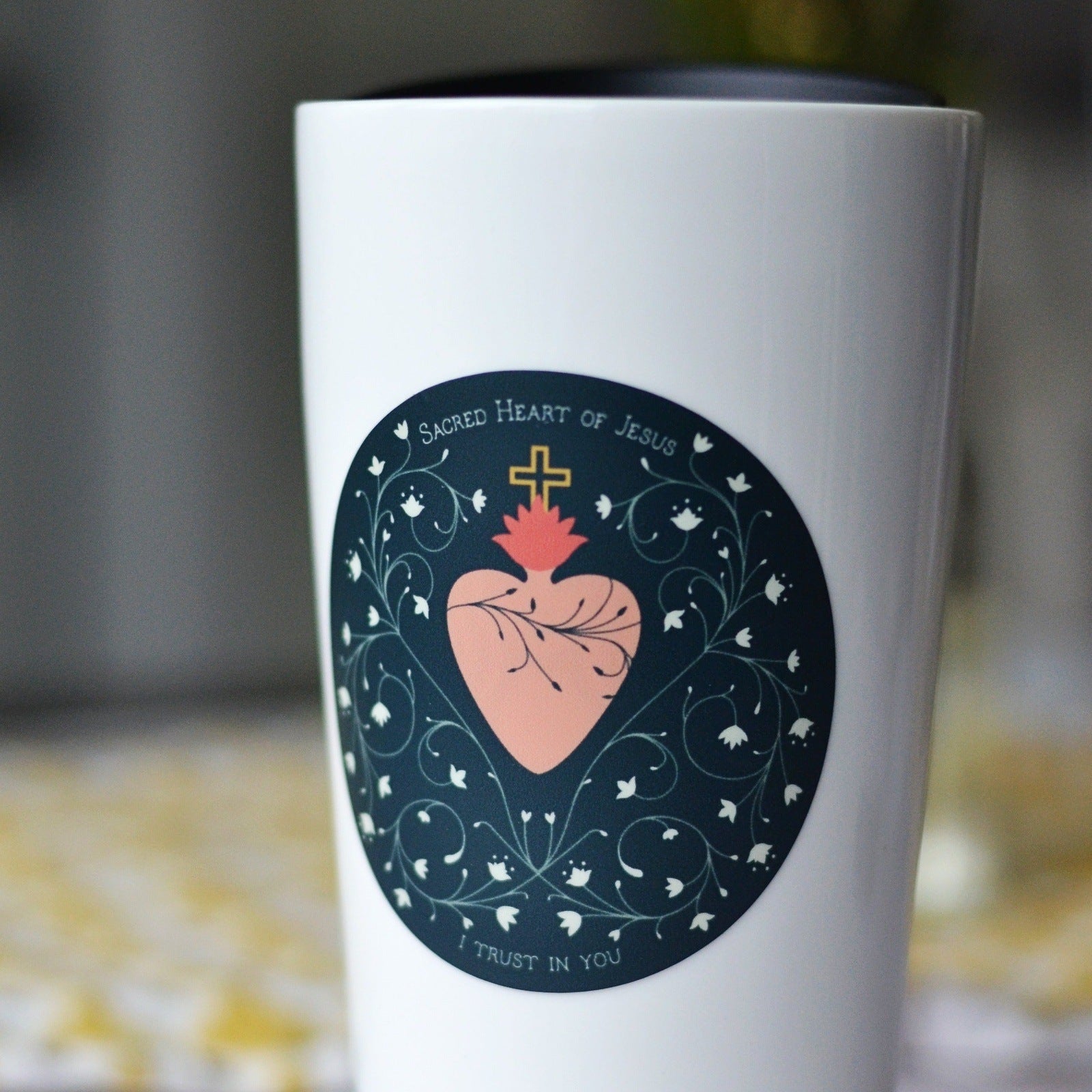 Sacred Heart of Jesus I Trust in You Vinyl Sticker