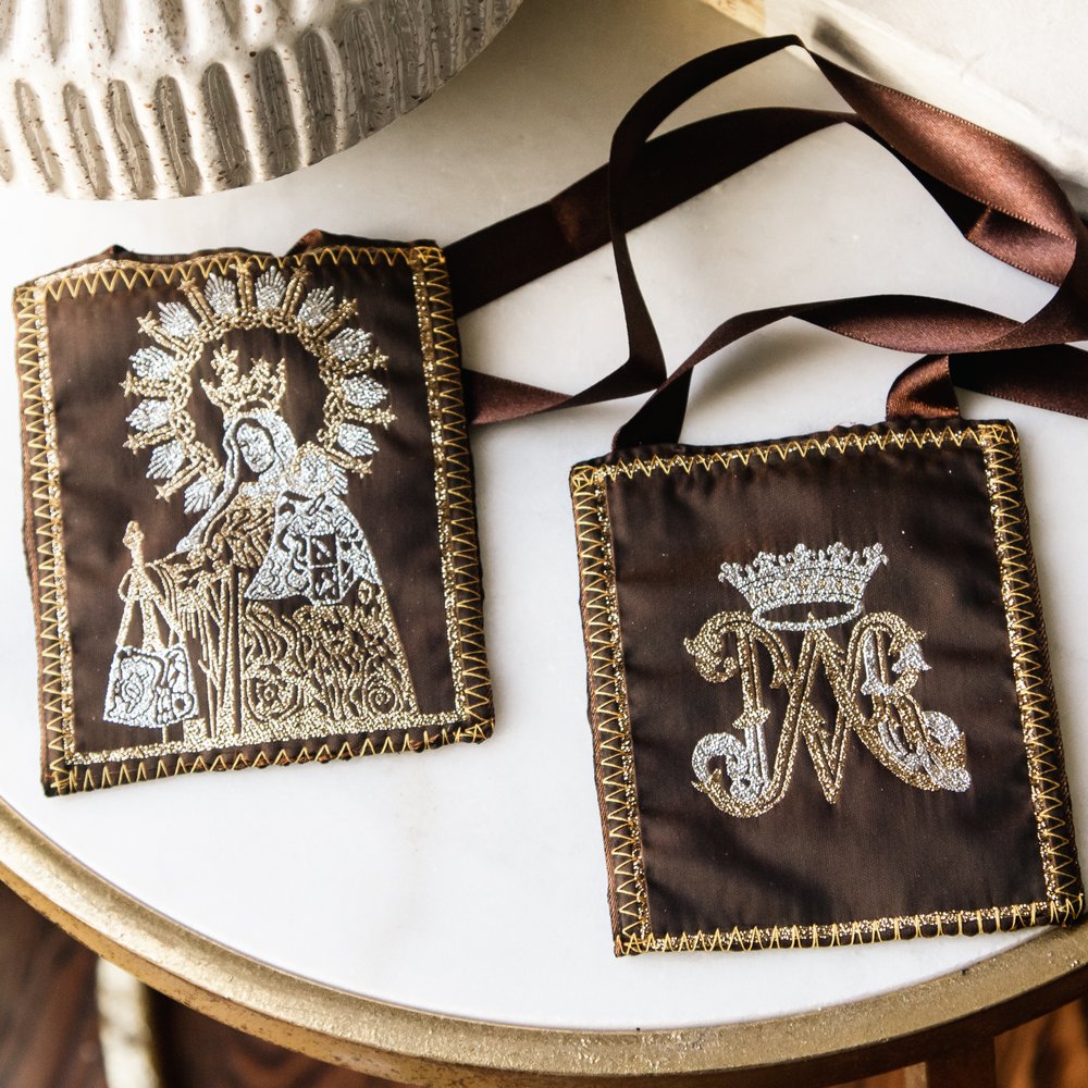 Extra Large Brown Scapular for Door or Personal Use