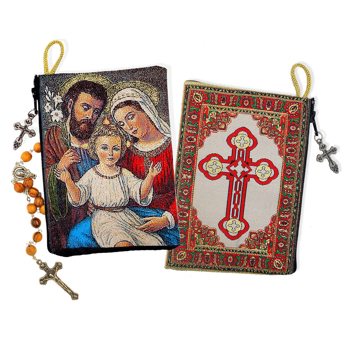 Holy Family Tapestry Rosary Pouch