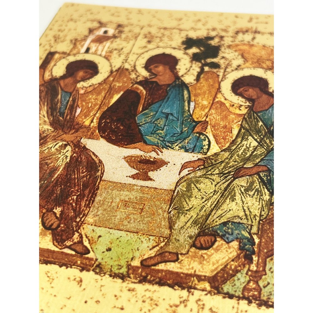 Rublev's Trinity Framed Greek Icon - 7.25" x 5.75"