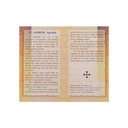 St. Andrew (Apostle) - Mini Lives of the Saints Folded Prayer Card