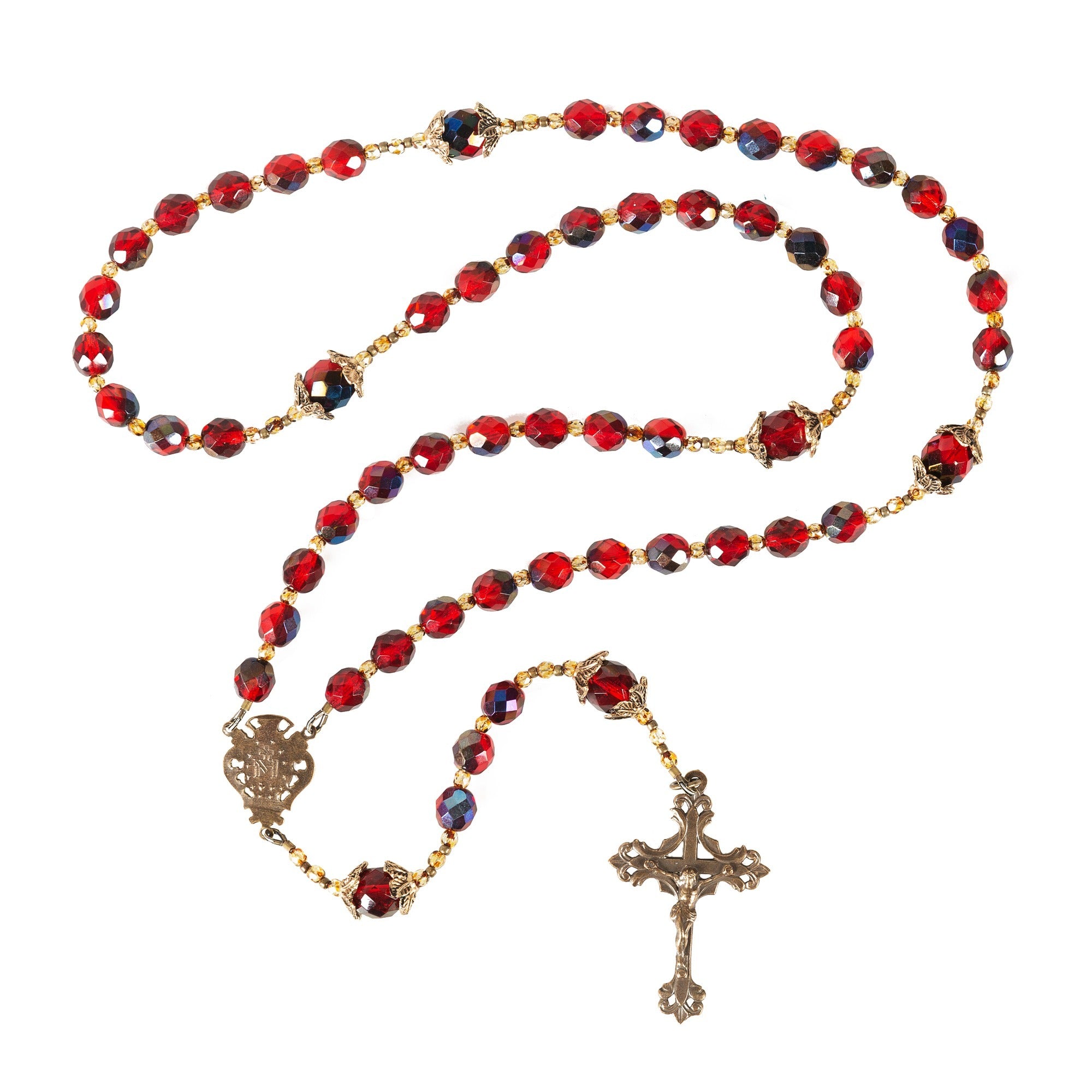 Joy To The World Red Christmas Rosary