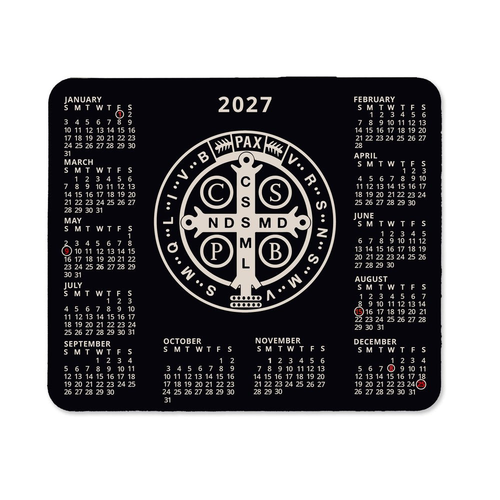 Saint Benedict Medal 2027 Calendar Mousepad