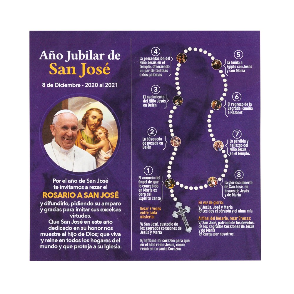 Brown Wood Rosary for St. Joseph