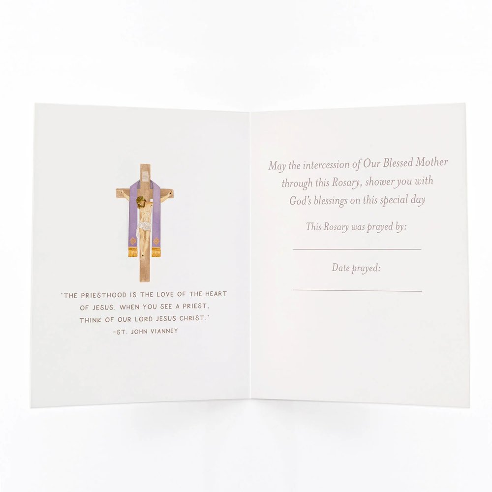 I Prayed a Rosary for Your Ordination to the Priesthood Greeting Card