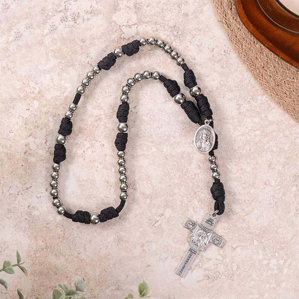 Black Paracord Holy Face Chaplet