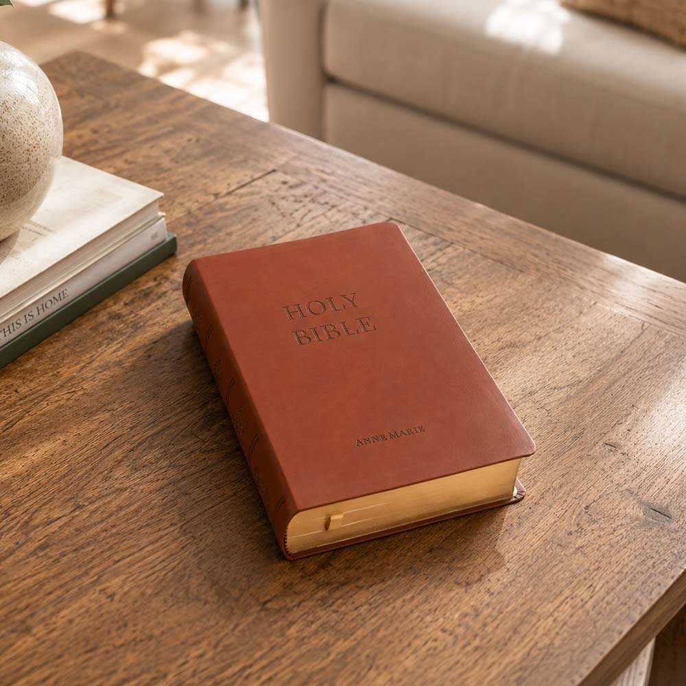 Personalized Ultrasoft Brown Holy Bible