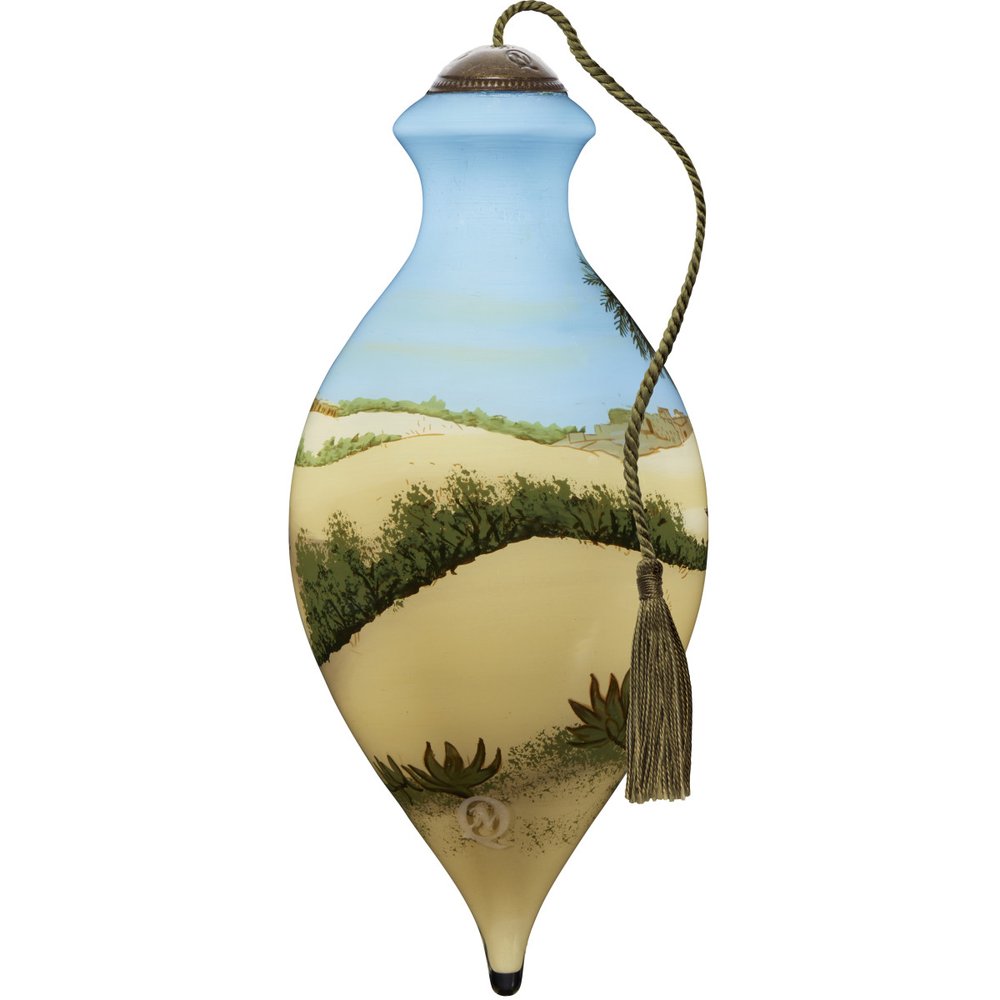Glory to the Newborn King Blown Glass Ornament