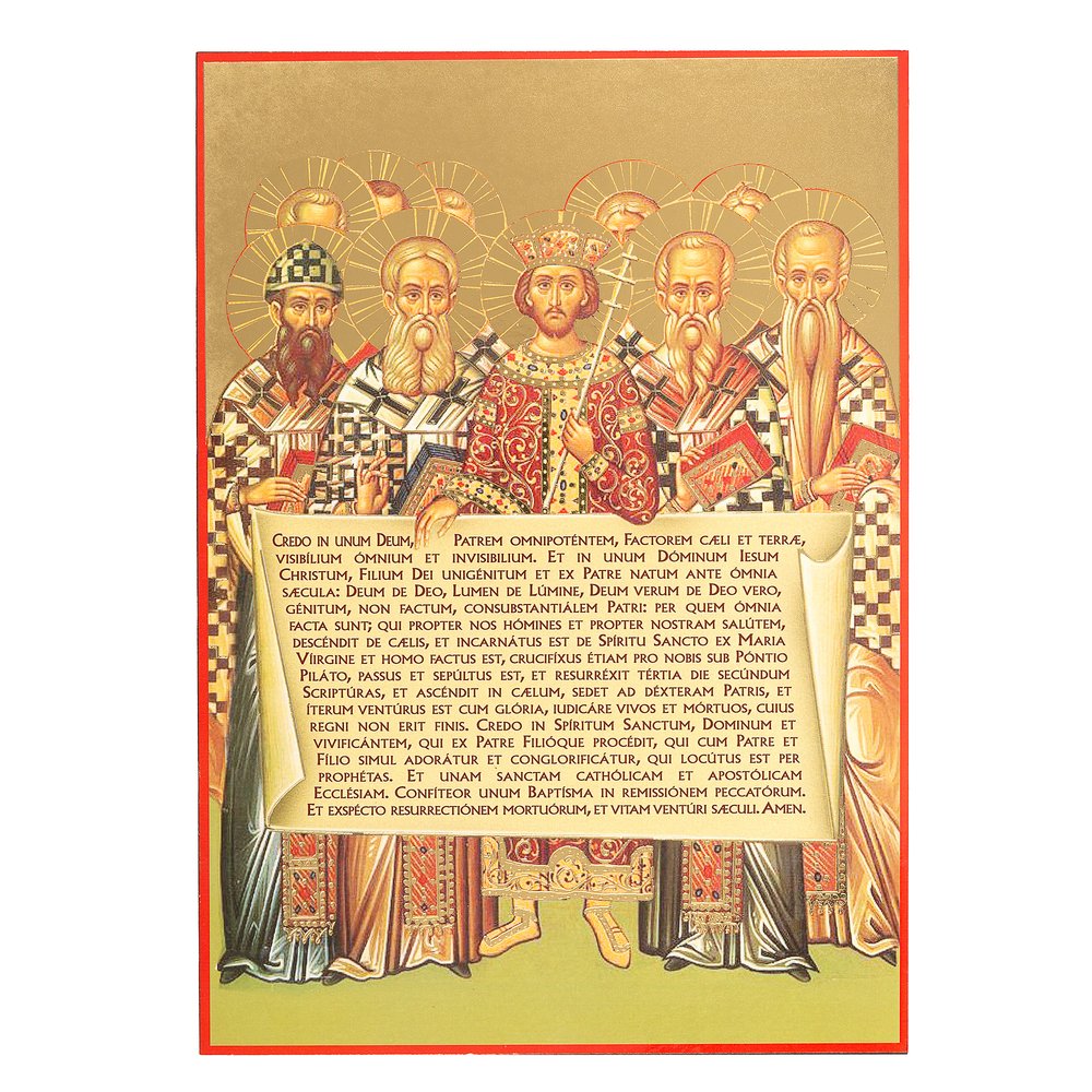 Nicene Creed Latin Wood Icon