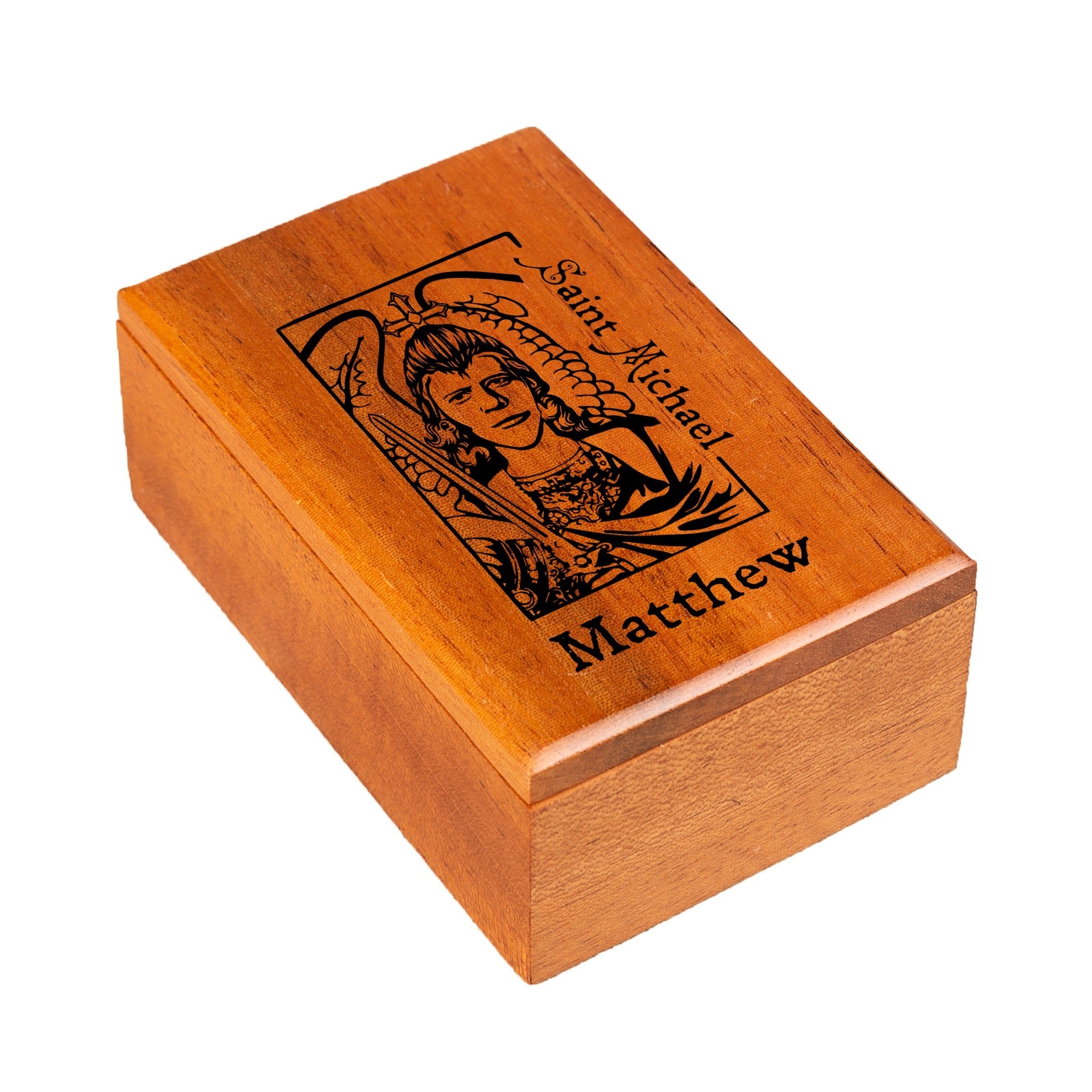 Personalized St. Michael Keepsake Box