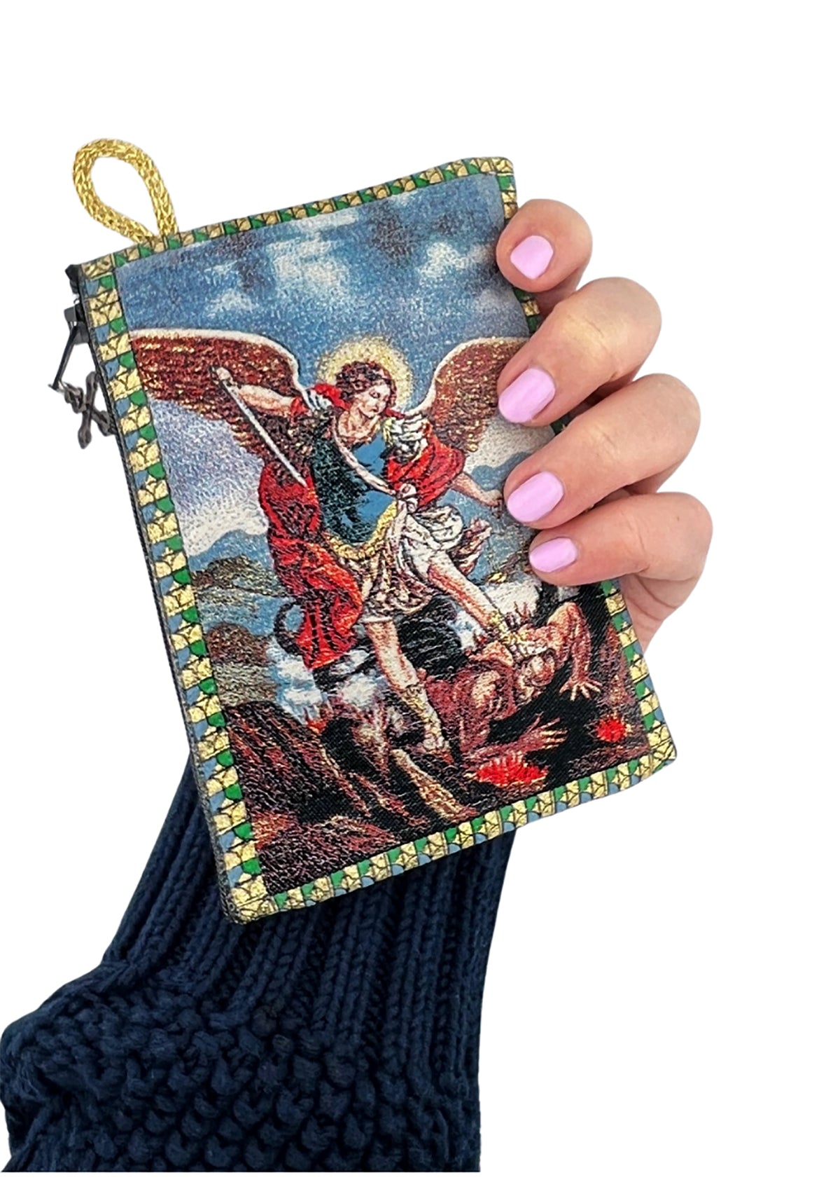 Our Lady of Guadalupe & St. Michael Two Sided Rosary Pouch