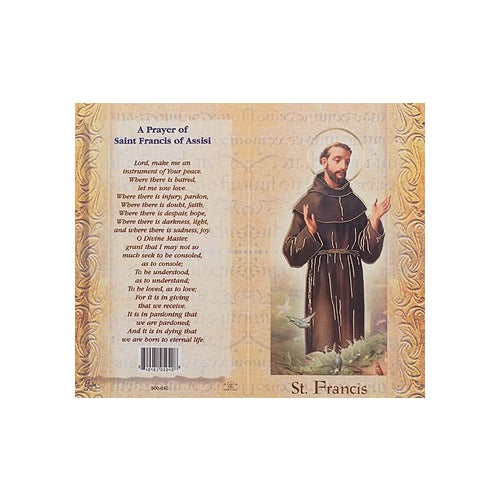 St. Francis of Assisi - Mini Lives of the Saints Folded Prayer Card