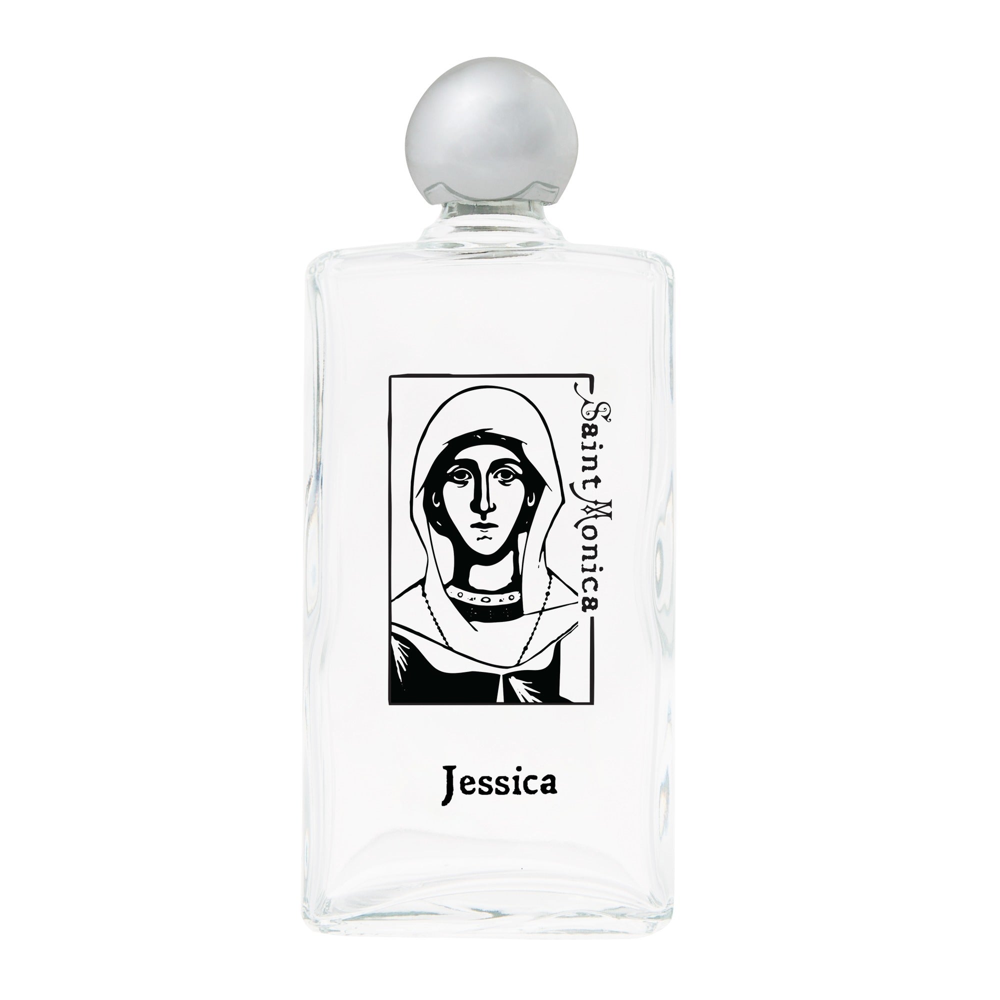Personalized St. Monica Holy Water Bottle