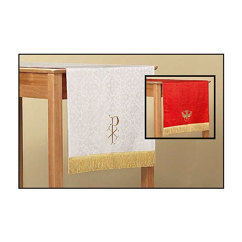 Jacquard Reversible Table Runner with Dove: Red/White | The Catholic ...
