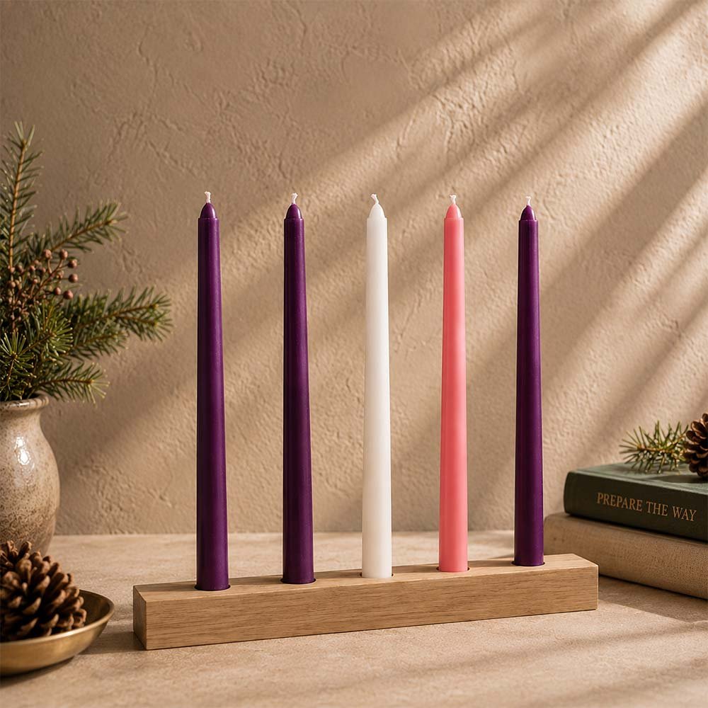 12" Advent Tapers 5 - Candle Set